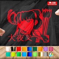 Cutting Stiker Inuyasha Kikyo Variasi Motor Sticker Mobil Jepang