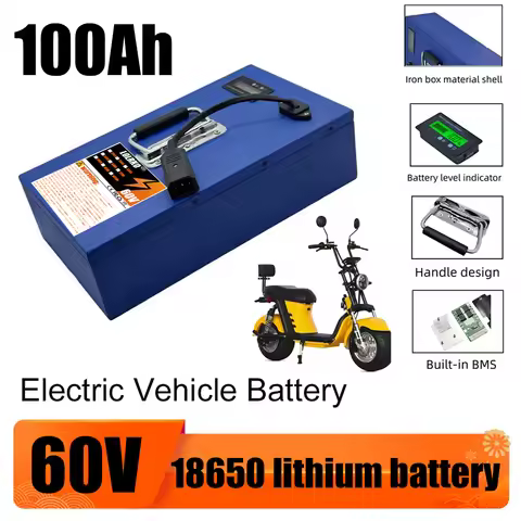 Electric vehicle lithium battery 60V 100Ah super capacity 18650 lithium battery electric motorcycle