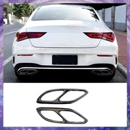 [P K A M] For CLA Class C118 W118 2020-2023 Car Tail Muffler Exhaust Pipe Cover Trim Exterior Replac
