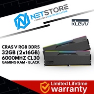 KLEVV CRAS V RGB DDR5 32GB (2x16GB) 6000MHZ CL30 GAMING RAM - BLACK - KD5AGUA80-60A300G