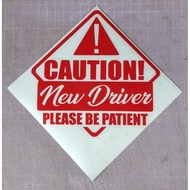 New Driver Sticker for Cars Motorcycle Ebike Waterproof Machine Cut