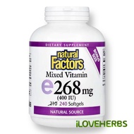 Natural Factors, Mixed Vitamin E, 268 mg (400 IU), 240 Softgels | Shelf Life: 2–4 Years