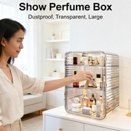 Cosmetic Perfume Storage Box Dustproof Organizer Handbag Toy Helmet Box Show