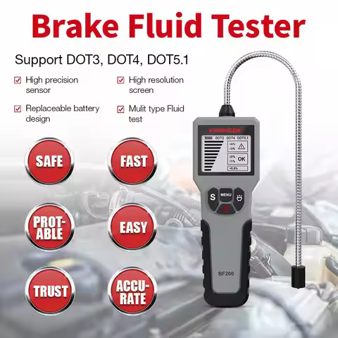 Auto Brake Fluid Tester Digital Car Brake Oil Tool BF100/BF200 DOT3 DOT4 DOT5.1 LED Indicator check 