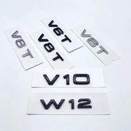 3D Letter Number V6T V8T V10 W12 Emblem for Audi A4L A5 A6L A7 A8L TT RS7 SQ5 Car Fender Side Rear T
