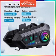 Y10 Motorcycle Helmet Intercom  Riders Stereo Waterproof Bluetooth