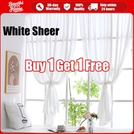 【Buy 1 get 1 Free】White Sheer Curtains/Langsir Tingkap Murah Langsir Putih/ Langsir Jarang/ Langsir 