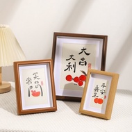 Wooden hollow three-dimensional photo frame stand diy Couple photo in the living room and bedroom16I