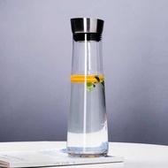 Minimalist Refrigerator Glass Water Bottle with Stainless Steel Lid 1500 ML