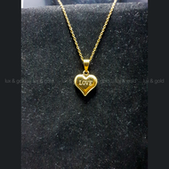 LUX & Gold High Quality and Authentic 18k Gold plated Heart Necklace for Women Party Jewelry Charm G