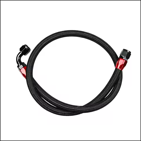 1Meter AN6 AN6 AN8 AN10 Stainless Steel Brained Oil Hose Line Hose Tube With 0Degree 90Degree Swivel