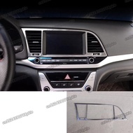 titanium black stainless steel car navigation frame trims for hyundai elantra 2016 2017 2018 2019 20