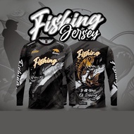 Summer comfortable round-neck Itashima fishing shirt for men with long sleeves. Fuji Mountain fishin