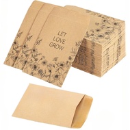 Bộ 50 6X10 Cm Hạt Giống Bao Thư Giấy Kraft In Sẵn Nhỏ Gói Hoa & Rau Thu Thập Đám Cưới & Đính Hôn