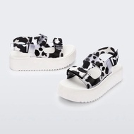 2023 Melissa Adult Muffin Thick Soled Shoes Retro Women's Sports Cow Print Casual Beach Shoe Ladies Non-slip Jelly Sandals MN073