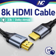 8k HDMI Cable Ultra HD 2.1b HDR Vision Gold Plated 60hz 3D/VRR/QMS/ALLM/eARC Audio
