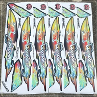 Wave Car Stickers - Wave i Removable Stickers Lightning Pattern 7 Colors Chromium Paired Wave 50/100