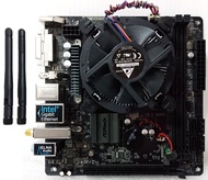 1151腳位 實體拍攝 迷你主機板 ASROCK H310M-ITX/ac + i5-8500 附後擋板/天線/原廠風扇
