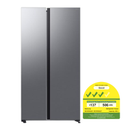 (Bulky) SAMSUNG RS70F65Q3TSS Side-by-Side Refrigerator(655L)(Energy Efficiency Class 3)