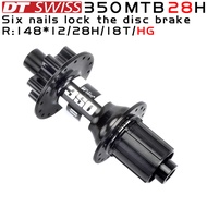 DT SWISS 350 disc brake MTB bike hub straight pull hub sealed bearing Super light Six nails 28H/32H