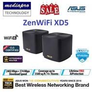 ASUS ZenWiFi XD5 Black 2 Pack Whole-Home Dual-Band Mesh WiFi 6 System - 3 Year Local Asus Warranty