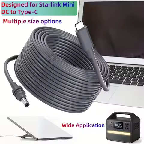 Starlink Mini Cable USB-C to AC Power Adapter 18AWG Fast Charging Cable Compatible with Anker 737 Po