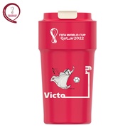 FIFA 2022卡塔尔世界杯 不锈钢保温咖啡速饮杯 世界杯国旗保温杯 吉祥物红
