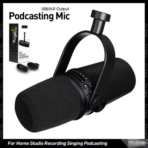 TOP Quality MV7 Professional Cardioid Dynamic Wired Microphone with USB/XLR Output For Home Recordin