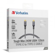 威寶 - Verbatim 120cm Tough Max 240W USB4 Type C 至 Type C 充電傳輸線 (66822)
