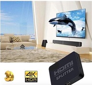 HDMI Splitter 1x2 同時輸出 - 1出2  Powered 4K/2K Mini HDMI Amplifier dual monitor for full HD 1080P Support 3D resolution (One input To Two Output simultaneously)