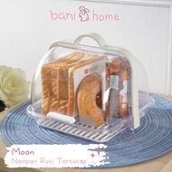 [BANI]MOON Aesthetic Bread Box Minimalist Bread Storage Serving Hood Cake Tray Aesthetic Bread Storage Clear Cake Tray Lid Simple Box