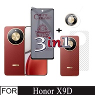 3 in 1 Anti-Spy Privacy Ceramic film for Honor X9d 5G Screen Protector for Honor X7d Honor X6C Back 
