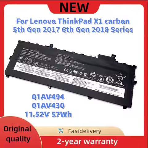 01AV430 Laptop Battery For Lenovo ThinkPad X1 Carbon 5th 2017 6th 2018 01AV431 01AV494 SB10K97586 SB