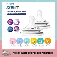 AVENT NATURAL TEAT (1 Pack - 2 pcs) / Puting Botol Susu Avent