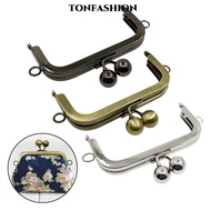 TONFASHION Purse Clasp Frame, Vintage Metal Purse Frame Kiss Clasp, Bag Hardware Bag Kiss Clasp Lock