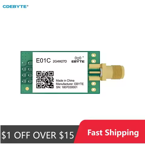 Si24R1 Ci24R1 RF Module 2.4GHz CDEBYTE E01C-2G4M27D 500mW 27dBm SMA-K 4 km SPI DIP Wireless Module S