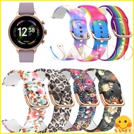Fossil Gen 6 42mm Smart watch Soft Silicone Strap smartwatch replacement Strap floral print band straps accessories
