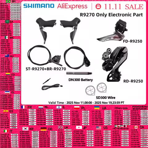 Shimano Dura ace Di2 R9270 Groupset Only Electronic Part 2x12S R9250 Front/Rear Derailleur ST BR-R92