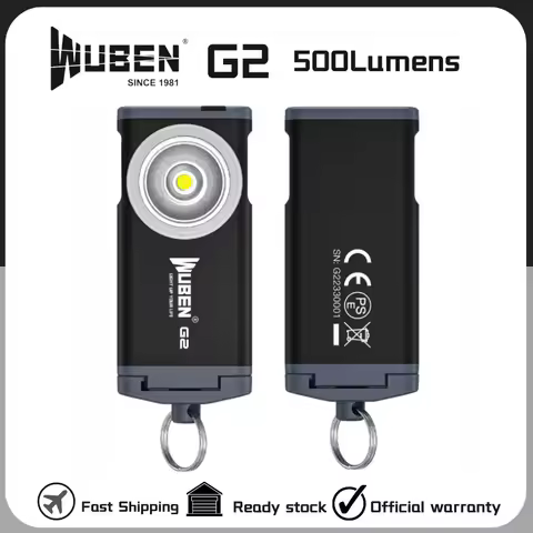 WUBEN G2 Type-C Rechargeable Keychain Light 500Lumens Beam Distance 47Meters Built in battery Magnet