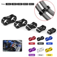 AN4 AN6 AN8 AN10 Universal Billet Oil Fuel Water Hose Tube Separator Braided Hose Separator Clamps Aluminum Adapter Braided Line Hose Divider Clip Fitting