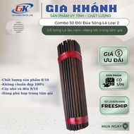 đũa đũa gỗ đũa ăn cơm combo 50 đôi đũa sóng lá loại 2-Gia Khánh gỗ tự nhiên không hóa chất