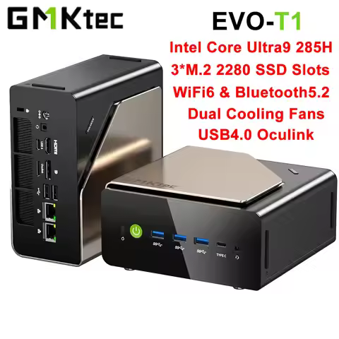 GMKtec MINI PC EVO-T1 Windows11 Pro DDR5 64GB 1TB PCle 4.0x4 M.2 2280 SSD 2.5G LAN USB4.0 WIFI6 BT5.