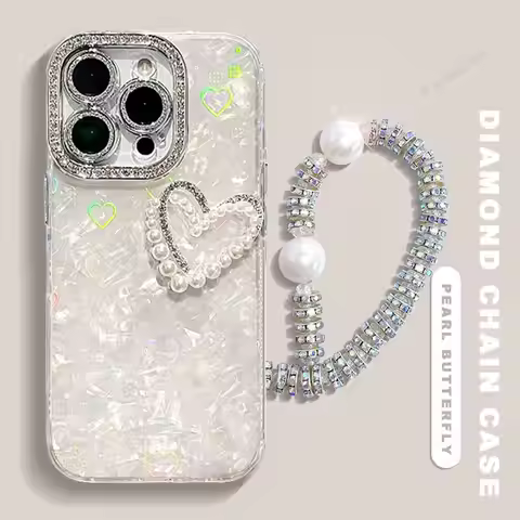 Bling Glitter Heart 3D Phone Case for iPhone 13 15 16 12 14 11 Pro Max Plus 16Pro Max Case Diamond C