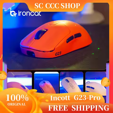Incott G23 Pro Mouse Dual Mode Wireless Mouse 8K Incott G24 Hot Swap PAW3395 Sensor Gaming Mice Ergo