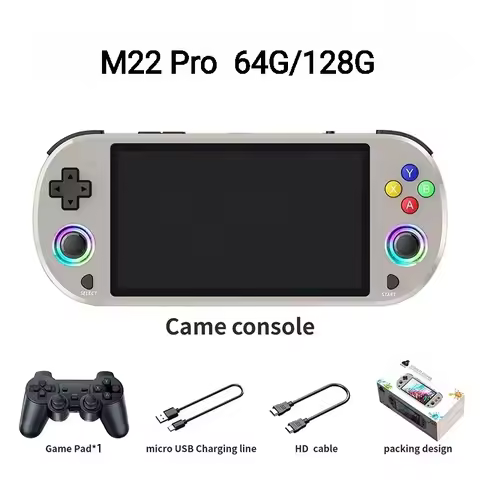 M22 Pro Handheld Game Console 5.0 Inch Screen 640x480 Resolution 2.4G Wireless Gamepad Portable Vide