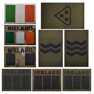 【Customized】QN Embroidered flag Ireland anti-IRELAND 3D Velcro Patch /Badges/armband/Emblem Decorati