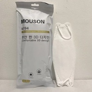 Masker KF94 Mouson masker 3D standart korea isi 1pak 10pcs 4ply - KF94 PUTIH M