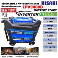 HISAKI 8500Watt/8.5KW Inverter Silent Petrol Generator LPV9000B - Heavy Duty & Stable - 6 Months Loc