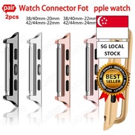 [SG FREE 🚚]2pcs Stainless Steel Connector Adapter for Ap pel Watch Ultra 49mm 45mm 44mm 42mm Band Co