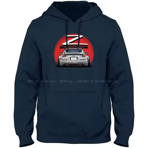Nismo Fairlady 350z Z33 Gray 100% Cotton Hoodie 350z Nismo Z33 Midnight Blue Car Graphic Osmancetiny